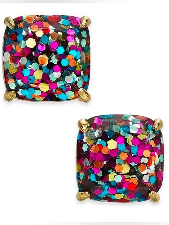 kate spade Jewelry - New Kate Spade New York Multi-glitter Square Stud Earrings